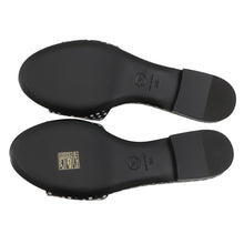Load image into Gallery viewer, CHANEL Camellia Dot Mules Sandals Black/WhiteG45499 Lambskin Size 38