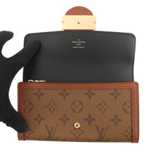 Load image into Gallery viewer, LOUIS VUITTON Portefeuille Sarah Dauphine NoirM46645 Monogram/Monogram Reverse Canvas