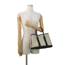 将图像加载到图库查看器中,HERMES Garden Party Ecru/Black Toile H Negonda Leather Size TPM