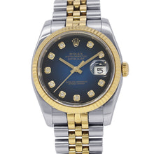 Load image into Gallery viewer, ROLEX Datejust W36mm Stainless Steel K18YG Blue Gradation Dial116233G