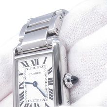 将图像加载到图库查看器中,CARTIER Tank mast SM H29.5mm×W22mm Stainless Steel Silver DialWSTA0051