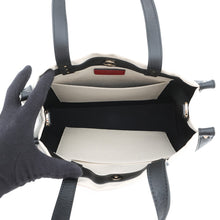 将图像加载到图库查看器中,Valentino Garavani Studded 2WAYTote Bag White/BlackUW2B0H19FWB_EX9 Canvas Leather