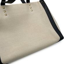 将图像加载到图库查看器中,Valentino Garavani Studded 2WAYTote Bag White/BlackUW2B0H19FWB_EX9 Canvas Leather