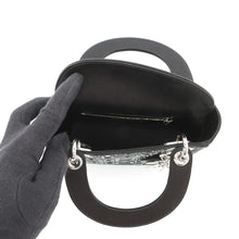 将图像加载到图库查看器中,Dior Cannage Lady Dior 2-Way Handbag BlackM0500PRTC_M911 Satin Bijoux Size Mini