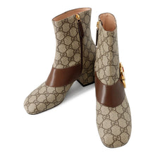 Load image into Gallery viewer, GUCCI Blondie EncreBoots Beige/Brown701706 GG Supreme Leather Size 35
