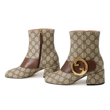 Load image into Gallery viewer, GUCCI Blondie EncreBoots Beige/Brown701706 GG Supreme Leather Size 35