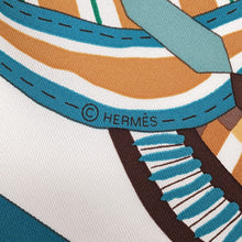 Load image into Gallery viewer, HERMES Carre Fancy saddle Size 90 Miel/Vert/Blanc003846S-04 Silk100%