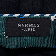 将图像加载到图库查看器中,HERMES Twilly Doll Candy PARIS STATION Vert Cypress/Blue Azur/Black Silk100%