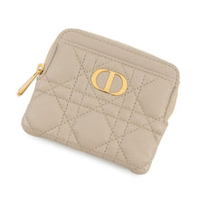 Load image into Gallery viewer, Dior Cannage Caro Lavender Wallet Coin Purse PowderBeigeS5177UWHC_M51U Calf Leather