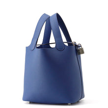 Load image into Gallery viewer, HERMES Picotin Lock Blue Tie Taurillon Clemence Size PM
