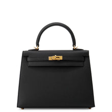 Load image into Gallery viewer, HERMES Kelly Sellier Black Epsom Size 25