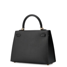Load image into Gallery viewer, HERMES Kelly Sellier Black Epsom Size 25