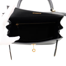 Load image into Gallery viewer, HERMES Kelly Sellier Black Epsom Size 25