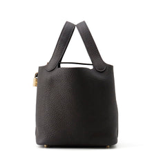 将图像加载到图库查看器中,HERMES Picotin Lock Pull Noir Taurillon Clemence Size PM
