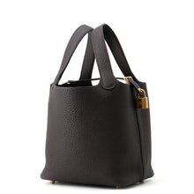 Load image into Gallery viewer, HERMES Picotin Lock Pull Noir Taurillon Clemence Size PM