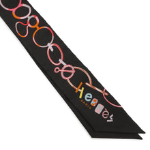 将图像加载到图库查看器中,HERMES Twilly Dore・Boucle DO RE BOUCLES Black/Rose/Multicolor Silk100%