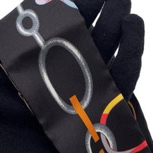 将图像加载到图库查看器中,HERMES Twilly Dore・Boucle DO RE BOUCLES Black/Rose/Multicolor Silk100%