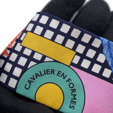 Load image into Gallery viewer, HERMES Twilly Cavalier en Formes Caban/Jaune/Rose Silk100%