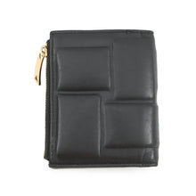 Load image into Gallery viewer, Bottega Veneta Padded Bi-fold Compact Wallet Black Lambskin