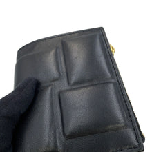 Load image into Gallery viewer, Bottega Veneta Padded Bi-fold Compact Wallet Black Lambskin