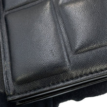 Load image into Gallery viewer, Bottega Veneta Padded Bi-fold Compact Wallet Black Lambskin