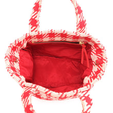 将图像加载到图库查看器中,MIUMIU Terrycloth Check 2-Way Tote Bag Red5BG236 pile