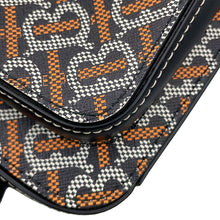 Load image into Gallery viewer, BURBERRY TBMonogram Shoulder Bag Black/Orange/White PVC Leather