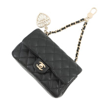 将图像加载到图库查看器中,CHANEL Matelasse Classic Mini Bag Charm BlackAP4760 Lambskin Faux Pearl Rhinestone