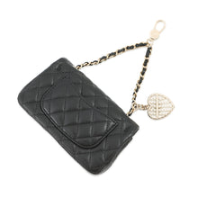 Load image into Gallery viewer, CHANEL Matelasse Classic Mini Bag Charm BlackAP4760 Lambskin Faux Pearl Rhinestone
