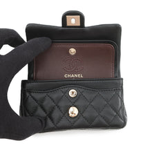 将图像加载到图库查看器中,CHANEL Matelasse Classic Mini Bag Charm BlackAP4760 Lambskin Faux Pearl Rhinestone