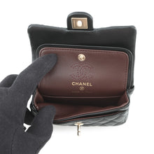 将图像加载到图库查看器中,CHANEL Matelasse Classic Mini Bag Charm BlackAP4760 Lambskin Faux Pearl Rhinestone