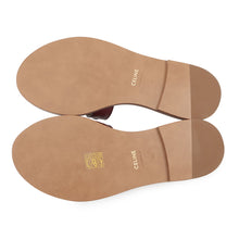 将图像加载到图库查看器中,CELINE Triomphe Mule Sandals Bordeaux/Brown Leather Size 38