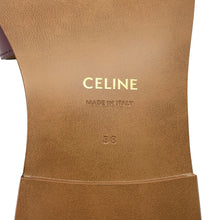 将图像加载到图库查看器中,CELINE Triomphe Mule Sandals Bordeaux/Brown Leather Size 38