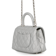 Load image into Gallery viewer, CHANEL Coco Handle 2WAYHandbag SilverAS2215 Caviar Leather Size XXS