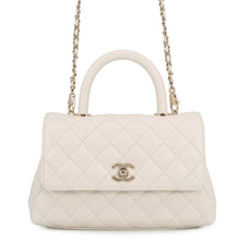 Load image into Gallery viewer, CHANEL Coco handle WhiteA92990 Caviar Leather Size 24
