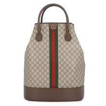 Load image into Gallery viewer, GUCCI Ophidia Savoy Duffle Bag Beige/Brown760227 GG Supreme Leather