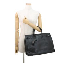 Load image into Gallery viewer, SAINT LAURENT PARIS Sac de Jules Souple Large 2WAY Tote Bag Black478167 Croco embossed leather