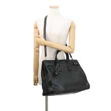Load image into Gallery viewer, SAINT LAURENT PARIS Sac de Jules Souple Large 2WAY Tote Bag Black478167 Croco embossed leather