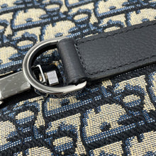 Load image into Gallery viewer, Dior Oblique Jacquard Lingot 2-Way Travel Bag Beige/Navy1ADDU115YKY_H27E Canvas Leather Size 50