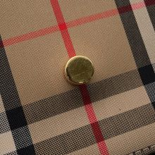 将图像加载到图库查看器中,BURBERRY Nova Check Flap Shoulder Bag Black8021110 Leather Canvas