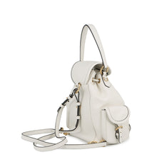将图像加载到图库查看器中,MIUMIU Logo Backpack White5BZ043 Leather Size Medium