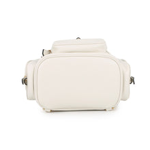 将图像加载到图库查看器中,MIUMIU Logo Backpack White5BZ043 Leather Size Medium