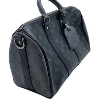 将图像加载到图库查看器中,LOUIS VUITTON Keepall Bandouliere NoirM46655 Monogram Eclipse Monogram Eclipse Reverse Size 35
