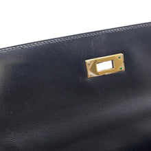 Load image into Gallery viewer, HERMES Kelly Retourne Black Box Calf Leather Size 35