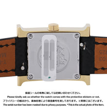 Load image into Gallery viewer, HERMES H Watch Mini W21mm Stainless Steel Gold Plated Epsom Black Silver Oparin DialHH1.101/W404371WW00