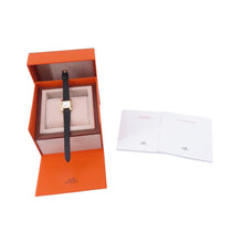 Load image into Gallery viewer, HERMES H Watch Mini W21mm Stainless Steel Gold Plated Epsom Black Silver Oparin DialHH1.101/W404371WW00