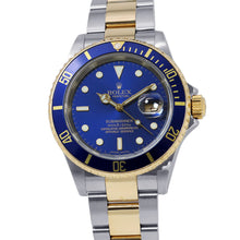 将图像加载到图库查看器中,ROLEX Submariner - Date W40mm Stainless Steel K18YG Blue Dial16613T
