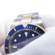 将图像加载到图库查看器中,ROLEX Submariner - Date W40mm Stainless Steel K18YG Blue Dial16613T