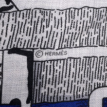 将图像加载到图库查看器中,HERMES Giant Square MORS JOUETS Size 140 Gray/Black/Blue Silk Cashmere