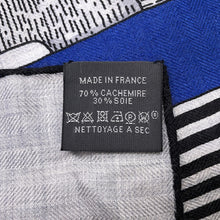 将图像加载到图库查看器中,HERMES Giant Square MORS JOUETS Size 140 Gray/Black/Blue Silk Cashmere